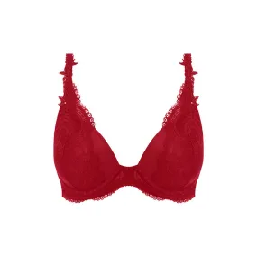 Izumi Merlot Underwired Plunge Bra