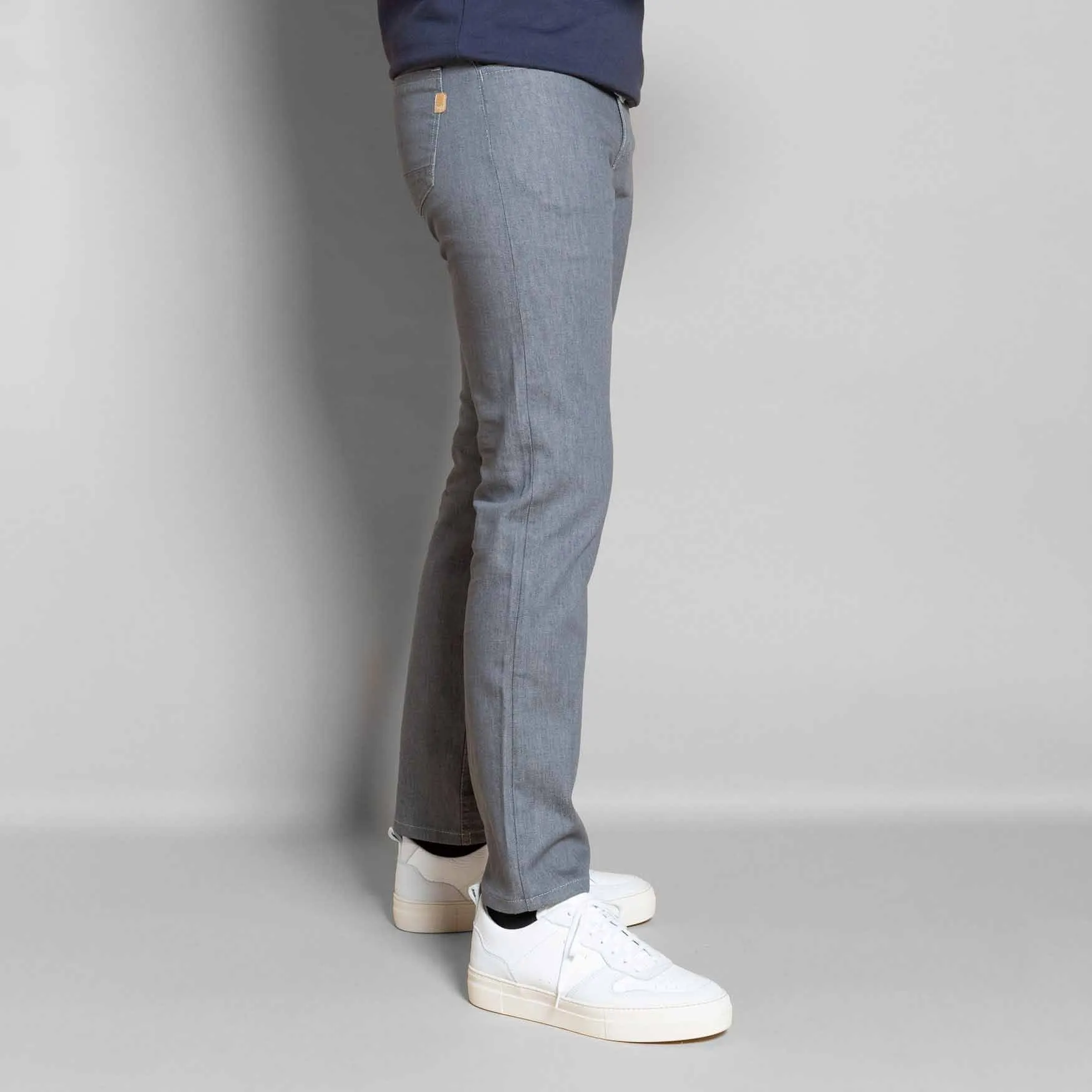 Jeans Albert confort gris coupe droite