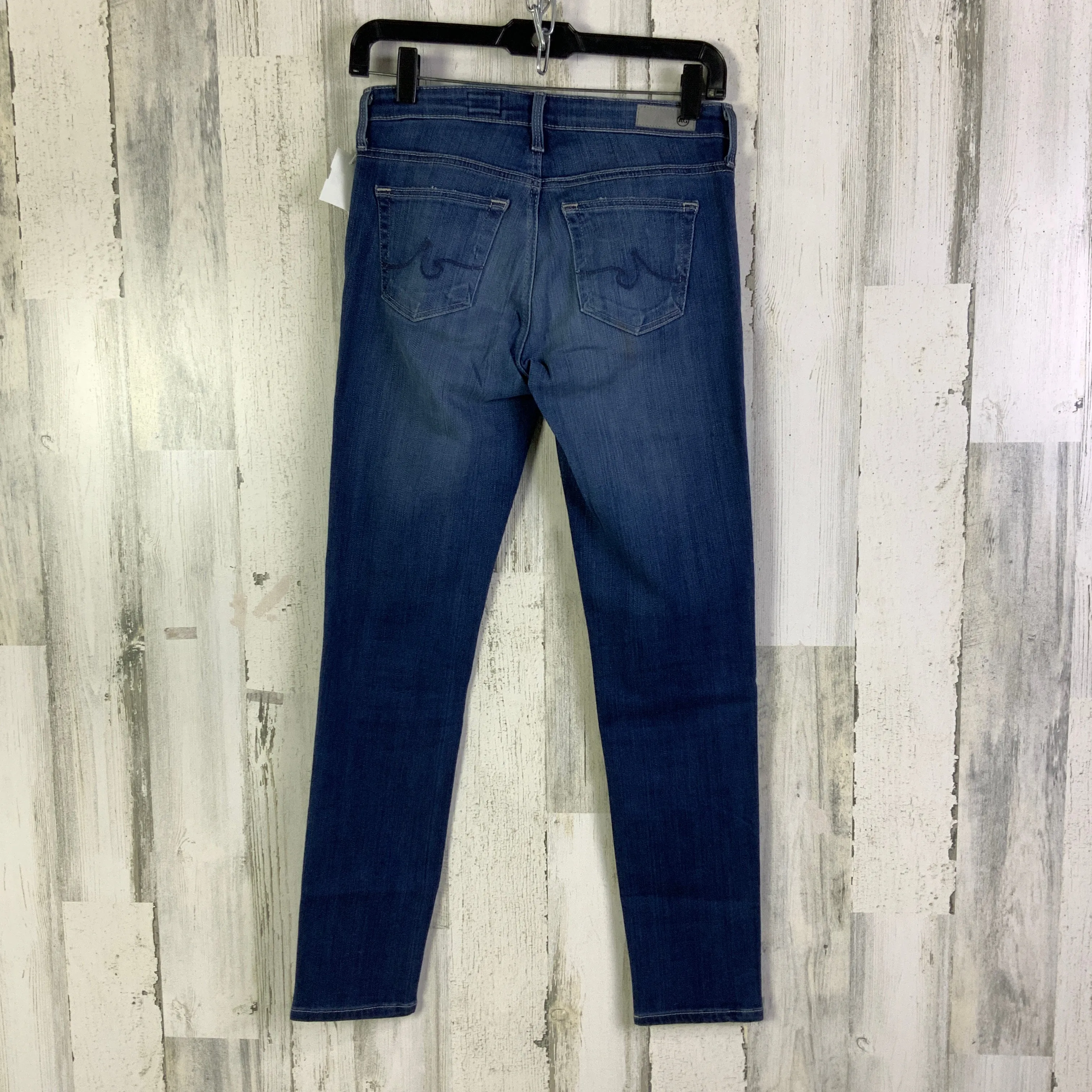 Jeans Straight By Ag Jeans In Blue Denim, Size: 0