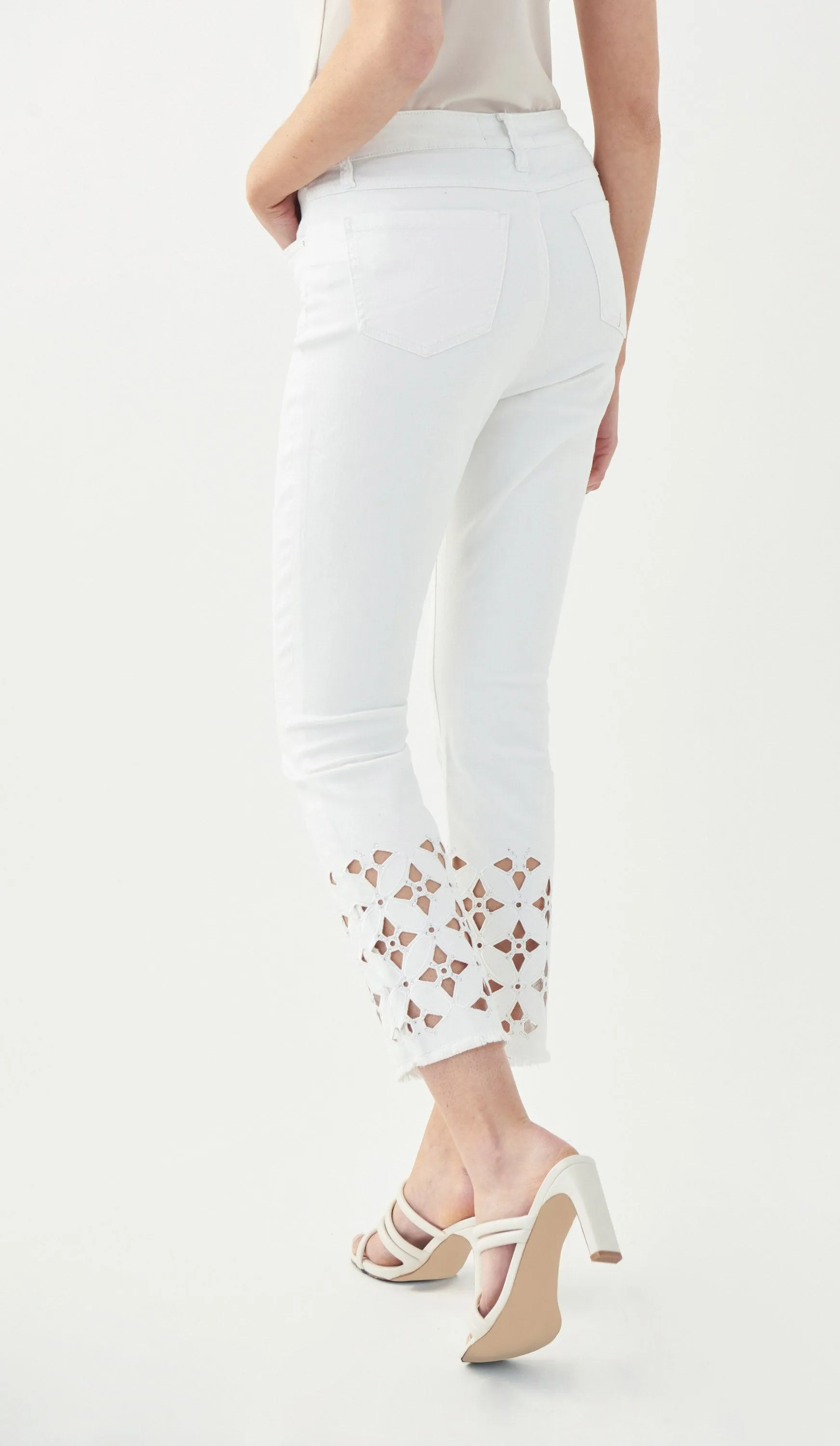 Joseph Ribkoff White Denim Jeans Style 221945