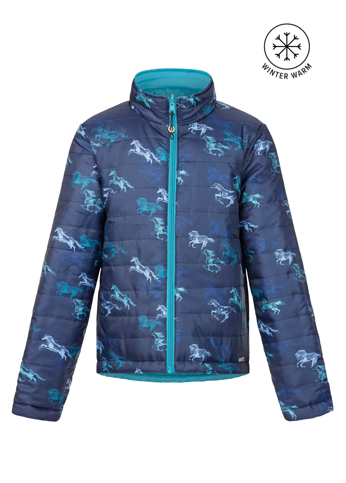 Kids Pony Tracks Reversible Quilted Riding Jacket