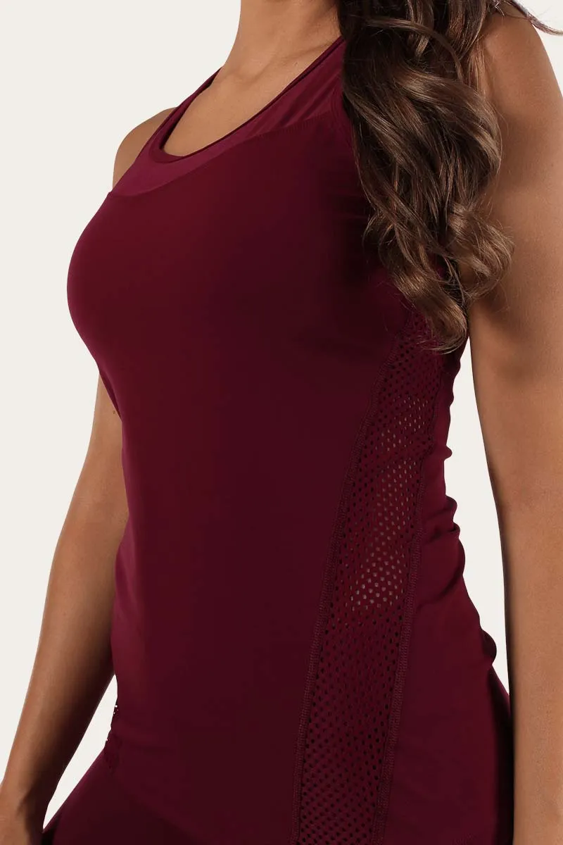 Leveque Womens Classic Active Singlet - Cabernet