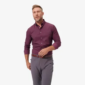 Men's Mizzen   Main | Leeward Trim Long Sleeve | Plum Grey Dot Print