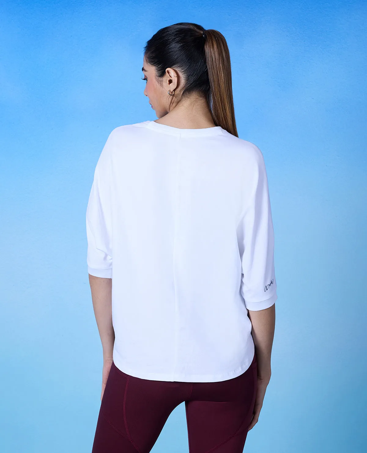 Nykd All Day Cotton Dolman Tee - NYLE278 - Bright white