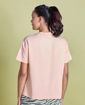 Nykd All Day Iconic Cotton Boxy Tee - NYLE276 - Peach parfait