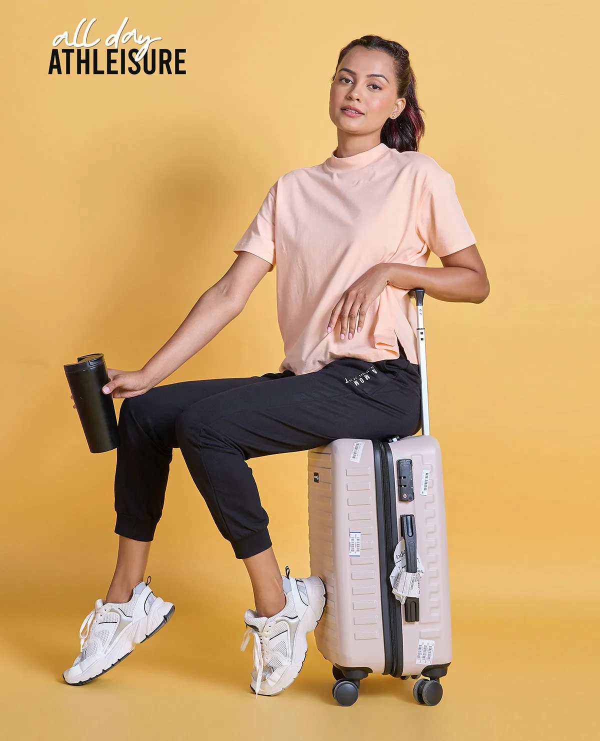 Nykd All Day Iconic Cotton Boxy Tee - NYLE276 - Peach parfait