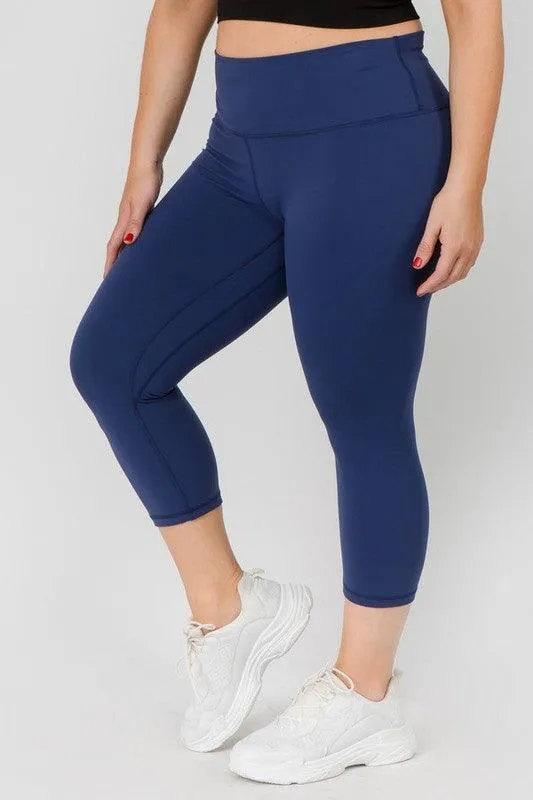 Plus Size Buttery Soft Capri Leggings