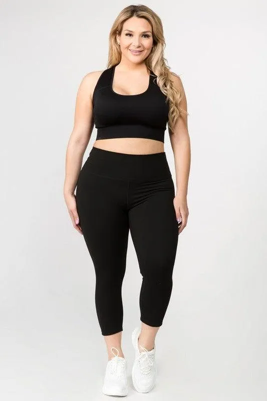 Plus Size Buttery Soft Capri Leggings