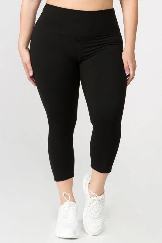 Plus Size Buttery Soft Capri Leggings