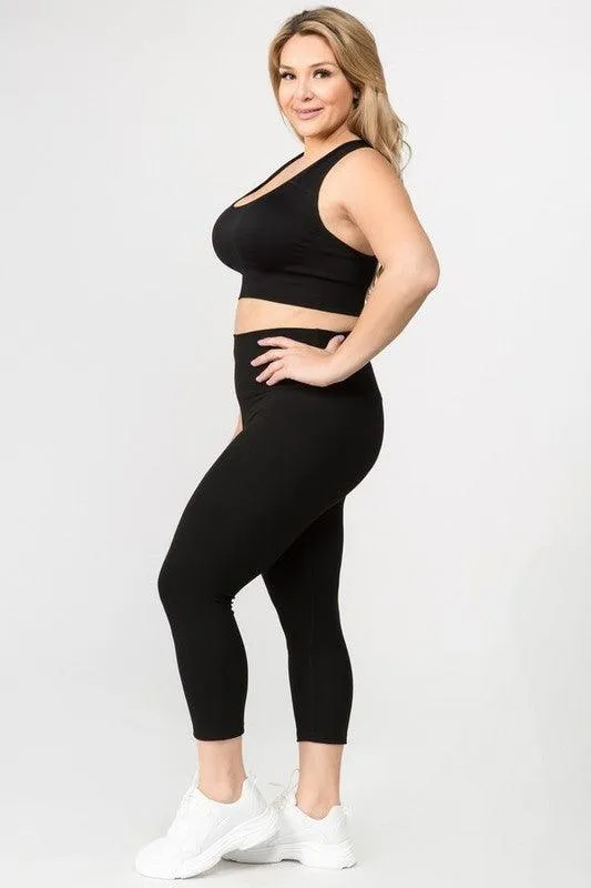 Plus Size Buttery Soft Capri Leggings