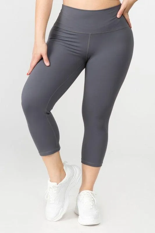 Plus Size Buttery Soft Capri Leggings