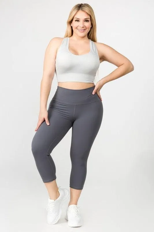 Plus Size Buttery Soft Capri Leggings