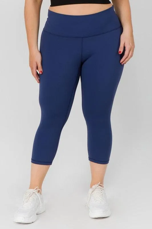 Plus Size Buttery Soft Capri Leggings