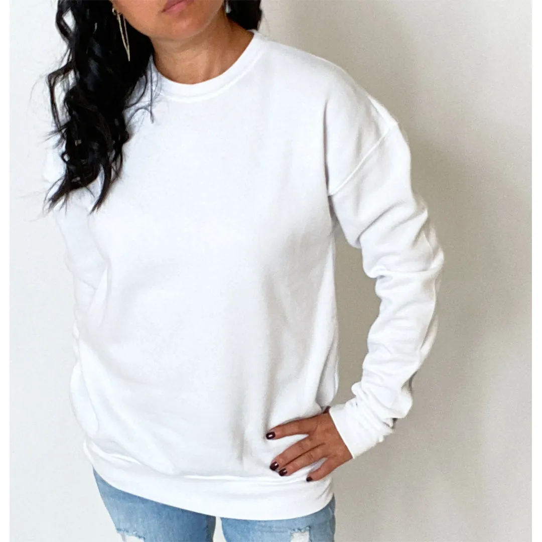 Poppy Chic White Sweatshirt Candy - Colored Multi-skulls