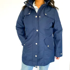 Queue navy rain jacket