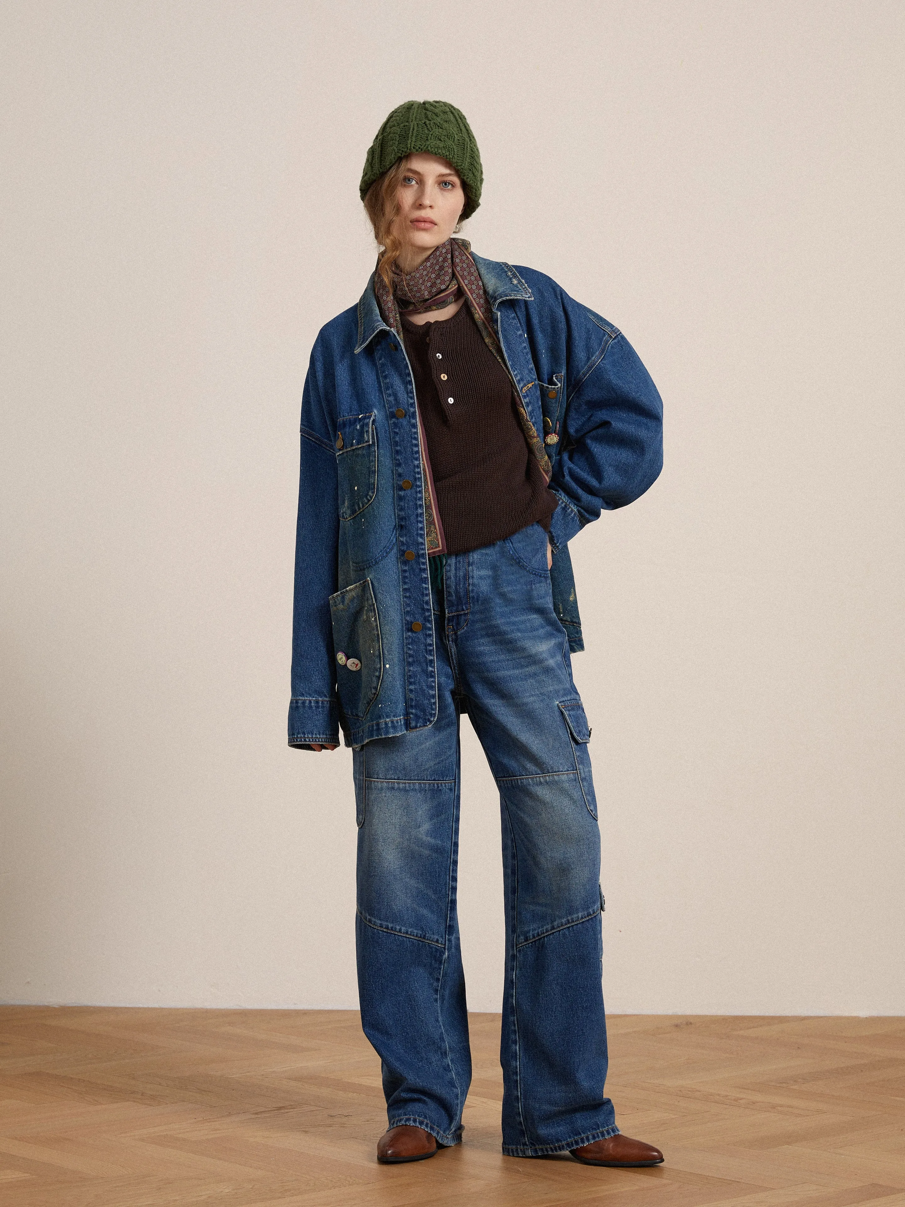 Siwa Cargo Paneled Jeans