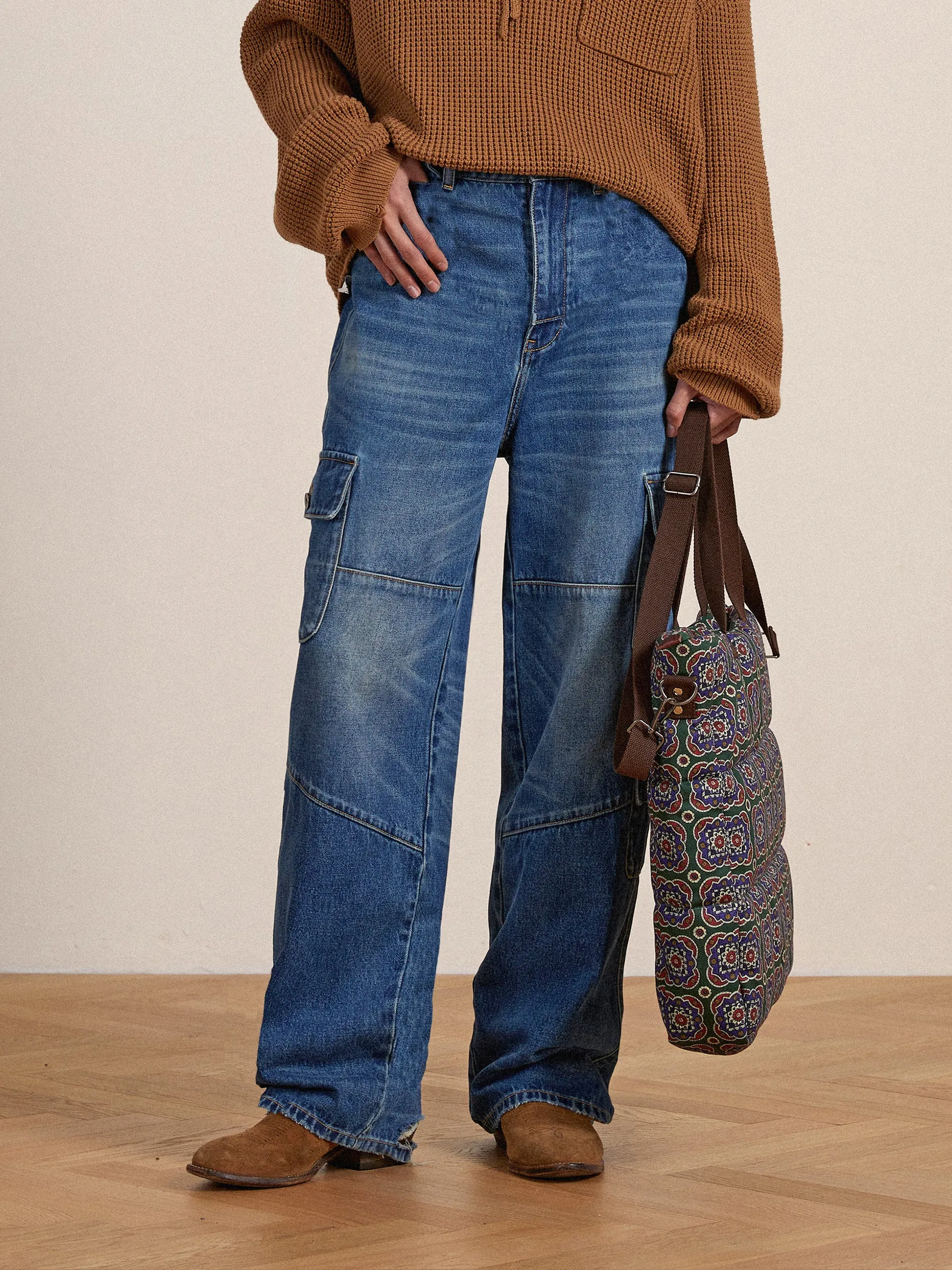 Siwa Cargo Paneled Jeans