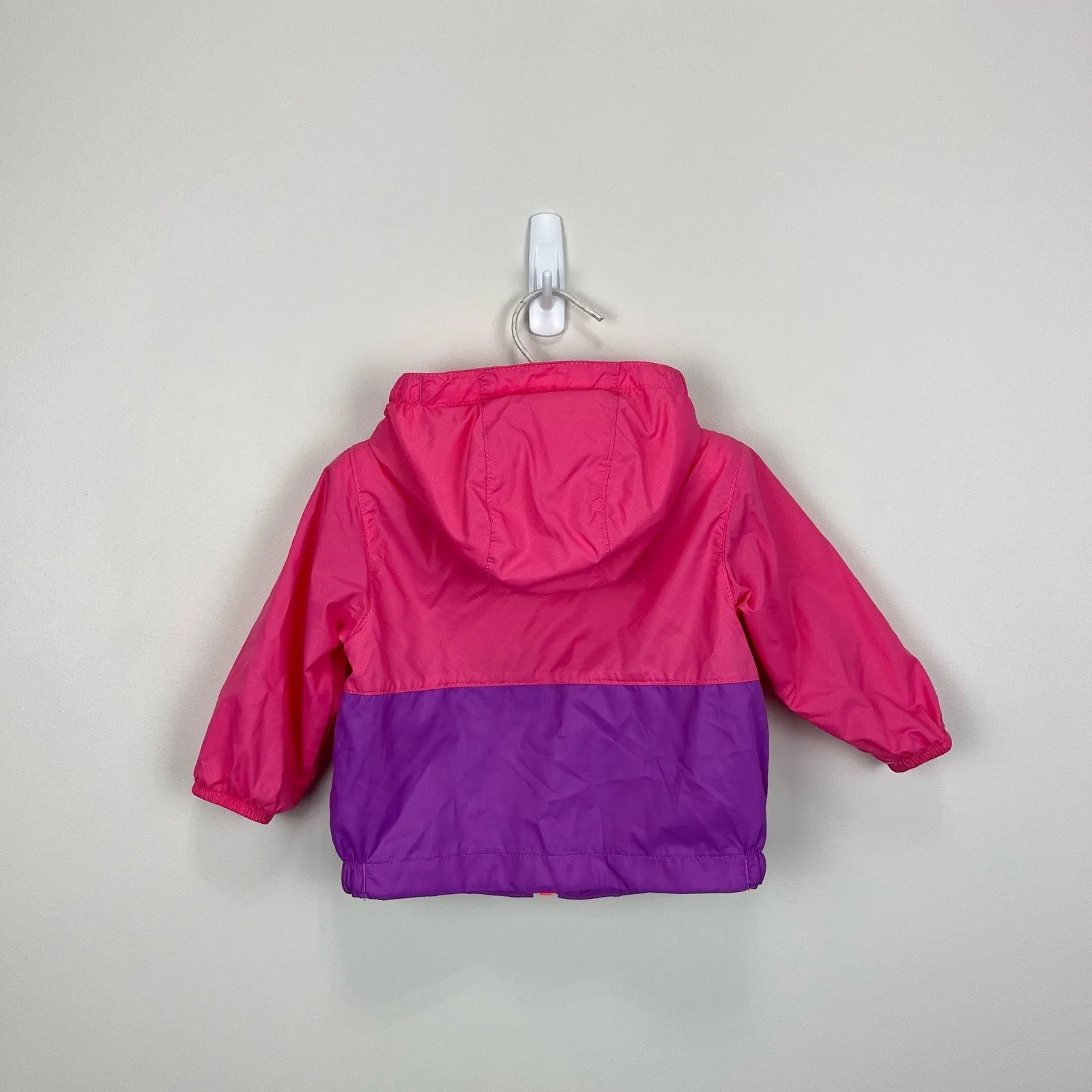 The North Face Girls Flurry Tricolor Wind Jacket Pink 3-6 Months