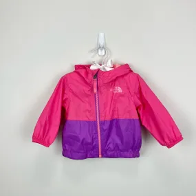 The North Face Girls Flurry Tricolor Wind Jacket Pink 3-6 Months