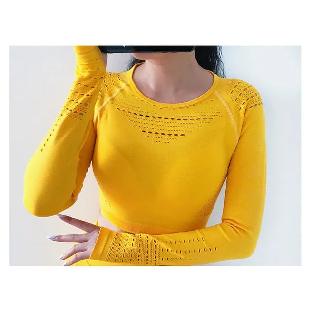 Tireless Stretch Long Sleeve Crop Top