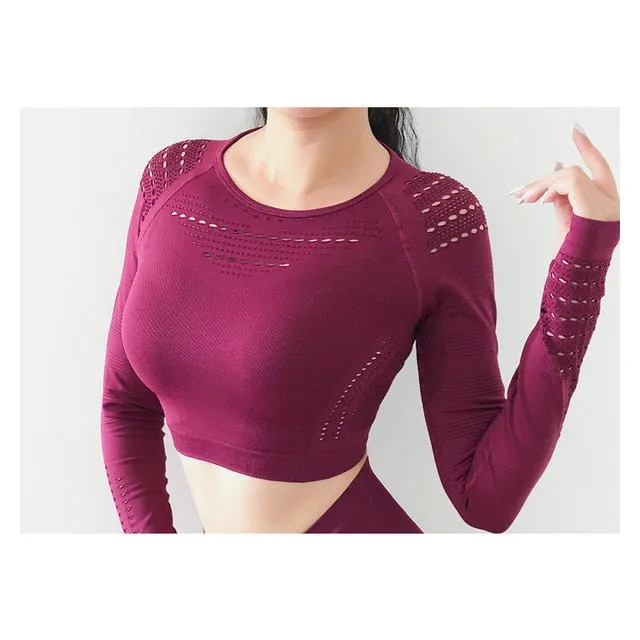 Tireless Stretch Long Sleeve Crop Top