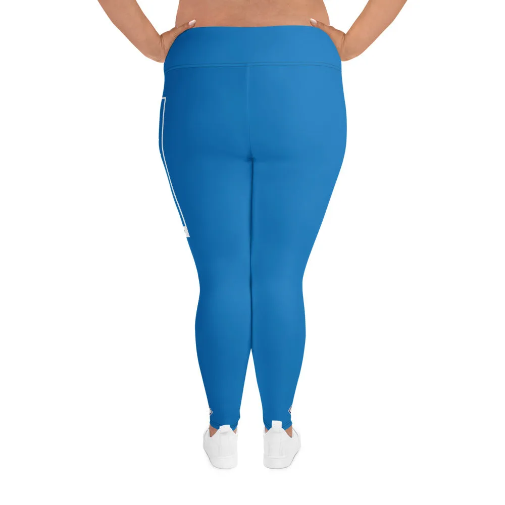 Women's Plus Size Yoga Pants Workout Leggings For Jiu Jitsu 004 - Azul