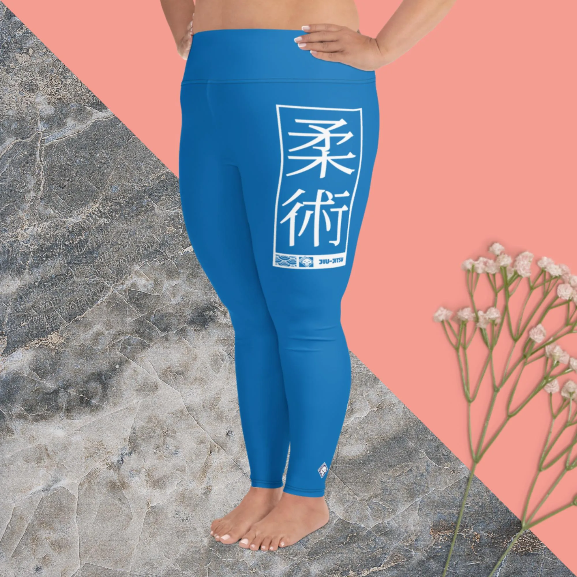 Women's Plus Size Yoga Pants Workout Leggings For Jiu Jitsu 004 - Azul