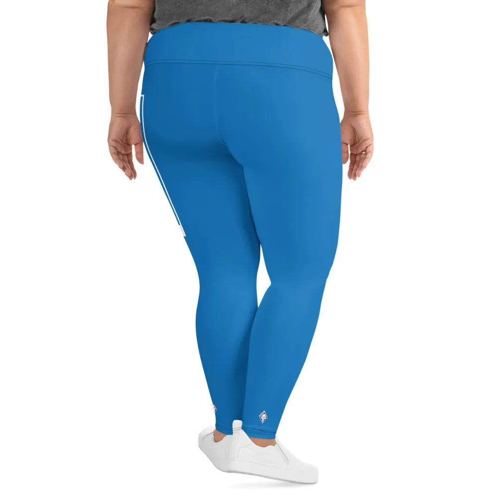 Women's Plus Size Yoga Pants Workout Leggings For Jiu Jitsu 004 - Azul