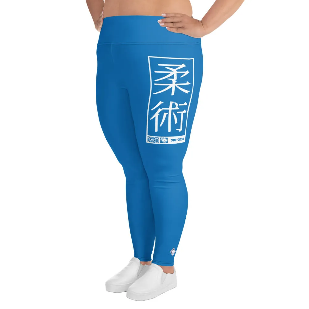 Women's Plus Size Yoga Pants Workout Leggings For Jiu Jitsu 004 - Azul